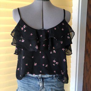 Cold Shoulder Floral Blouse